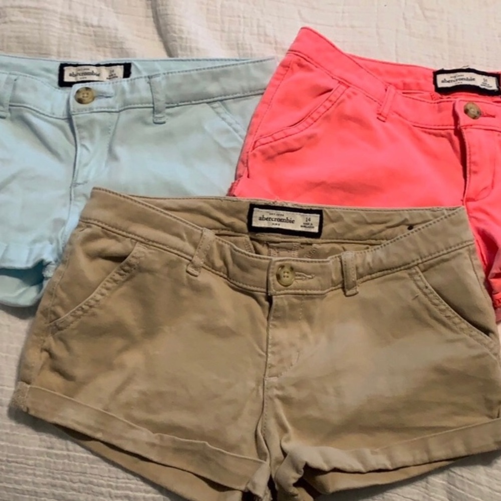 Abercrombie Kids Girls 14 low rise shorts